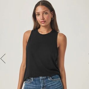 Splendid Black Muscle Tee Fitted Knit Top